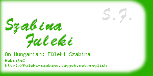 szabina fuleki business card
