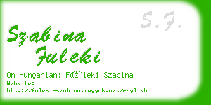 szabina fuleki business card